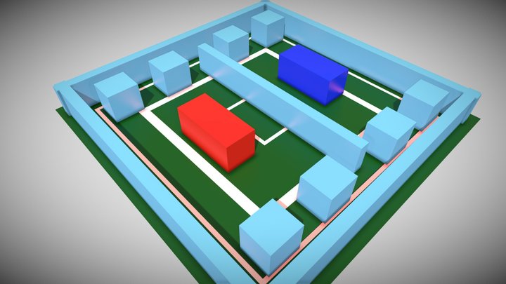PVP MAP FOR GAME FPS – Modello 3D gratuito STL
