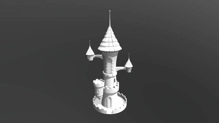Cartoon Castle 3D Model