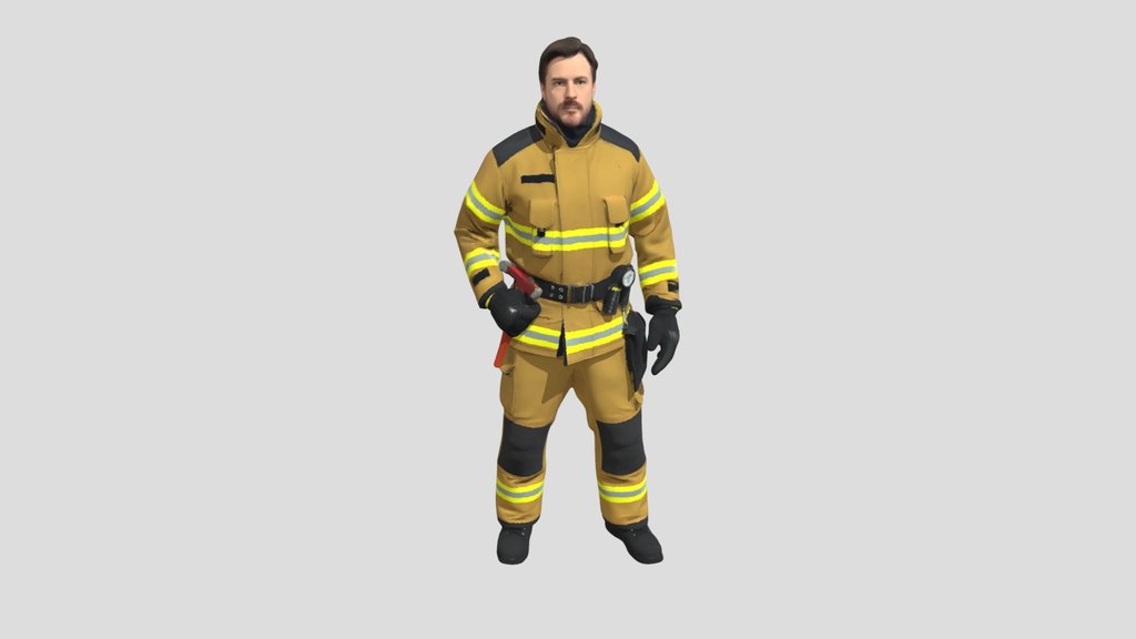 Firefighter In Turnout Gear