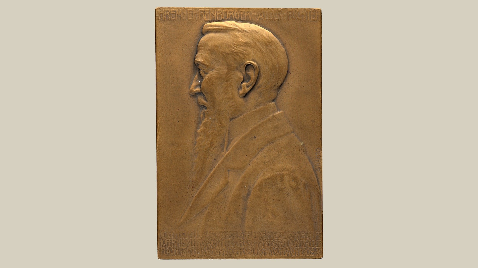 Plakette Alois Richter — Sketchfab embed 3D viewer