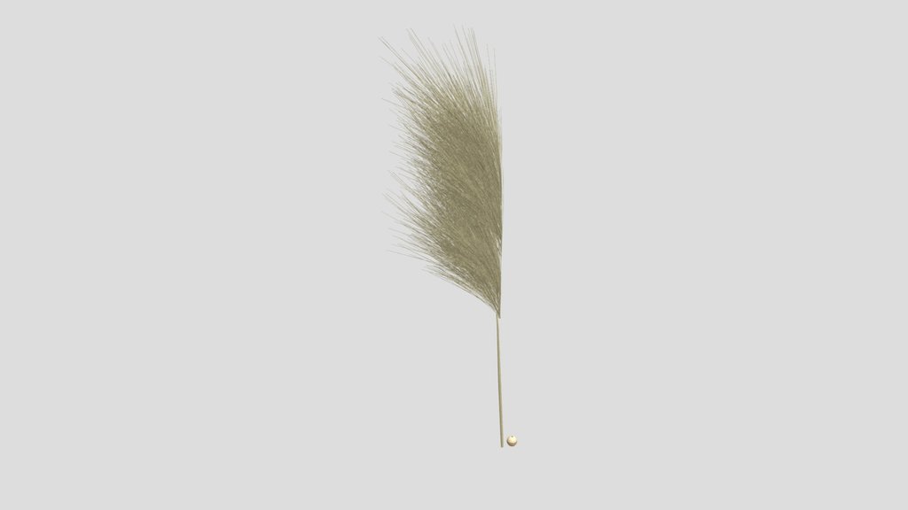 Sphere Mud Pottery With Pampas Grass