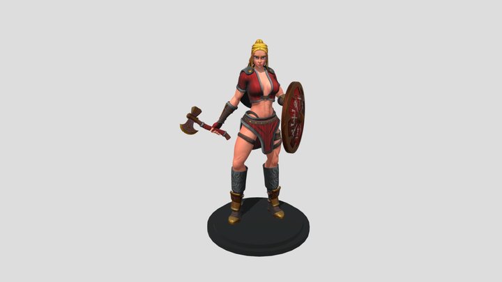 Viking Girl 3D Model