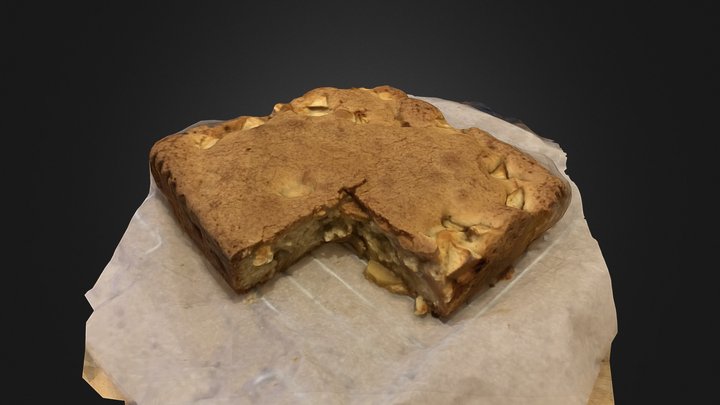 Apple desert cake 3D Model