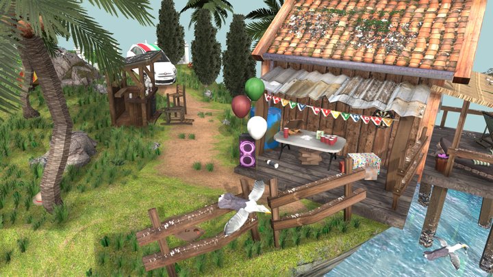 DAE Diorama - By the ocean 3D Model