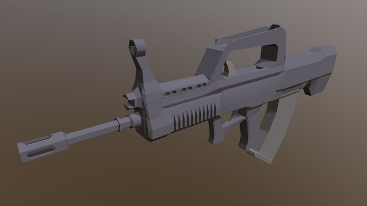 Low-Poly QBZ-95 3D Model