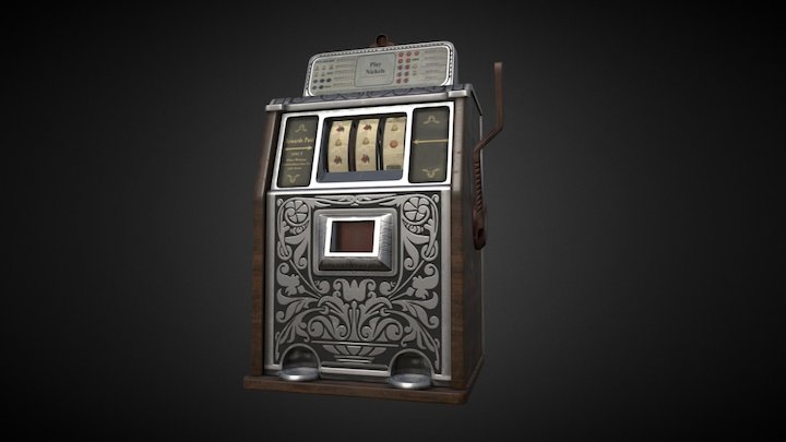 Vintage Slot Machine 3D Model