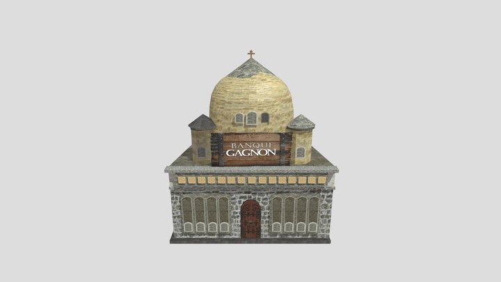 Modélisation d'un édifice médieval 3D Model