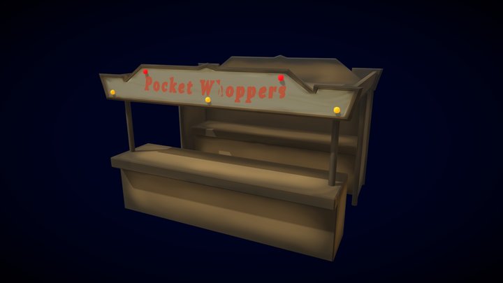 Stylized Carnival Booth 3D Model