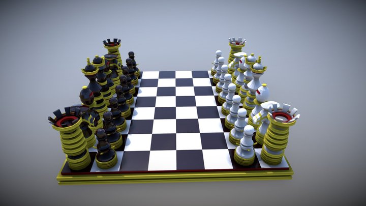 Chess Set 2 3D Model