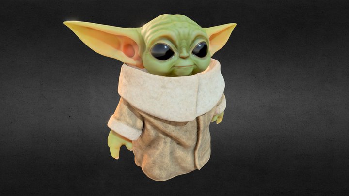 Baby Yoda 3D Print 3D Model