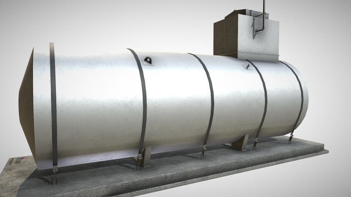 Резервуар дизельного топлива. Подсистемы 3D Model
