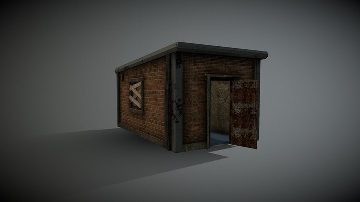 Abandoned Brick Building – Game Asset 3D Model