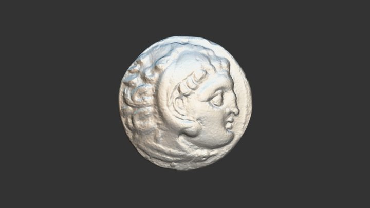 Alexander the Great coin 3D Model