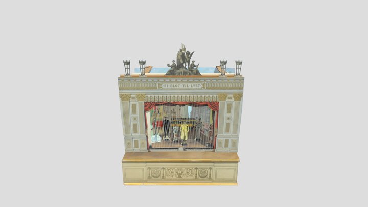 Toy theatre by Alfred Jacobsen, c. 1890 3D Model