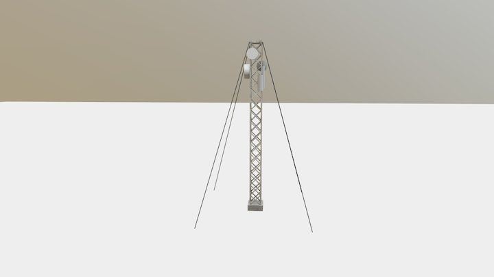 71950 Radio Tower Lowpoly 3D Model