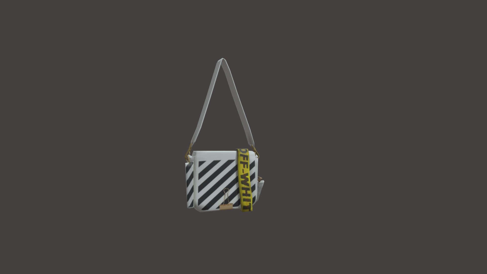 Bag white OFF low poly