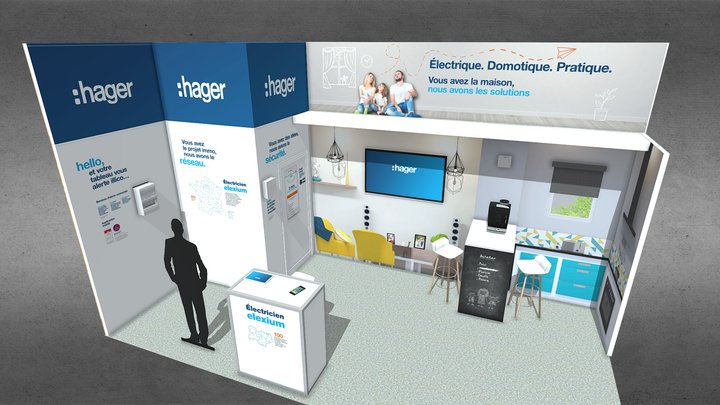 Salon De La Maison 18m2 - Hager 2018 3D Model