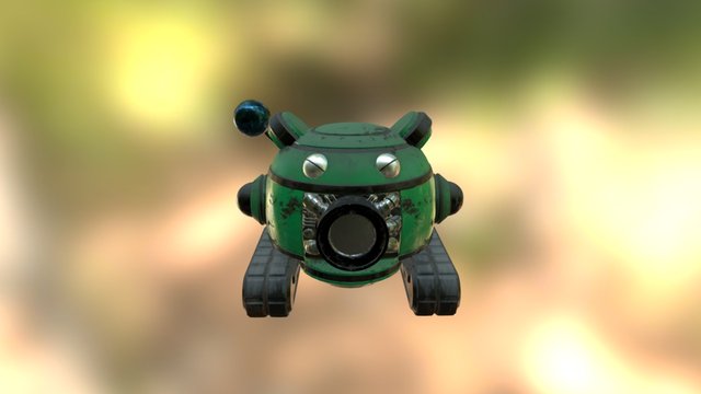 green robot mini 3D Model