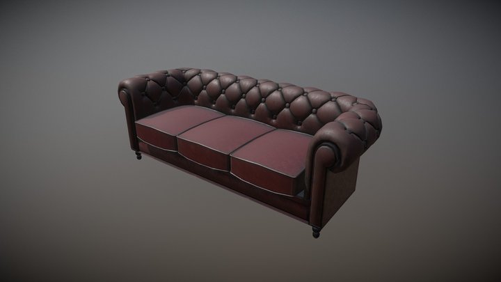 Antique Sofa 3D Model