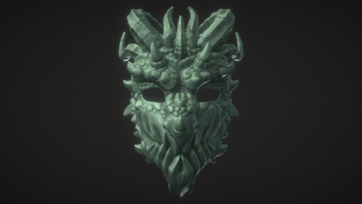 Dragon Face Mask Printable STL