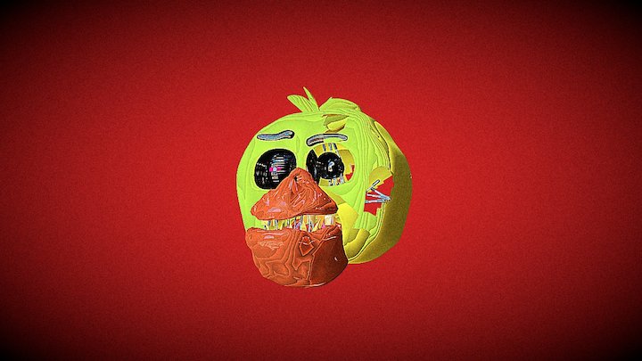 Chica Head Traped 3D Model