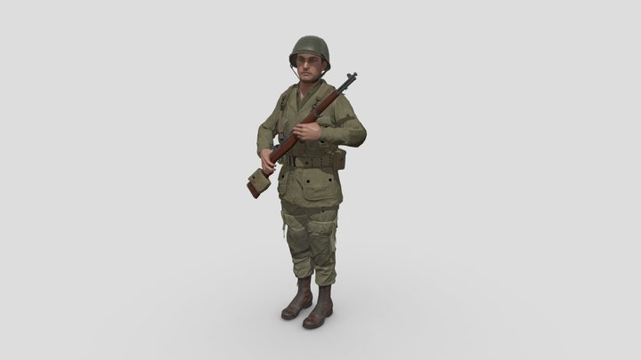 War Hero. Lieutenant Baldomero López 3D Model