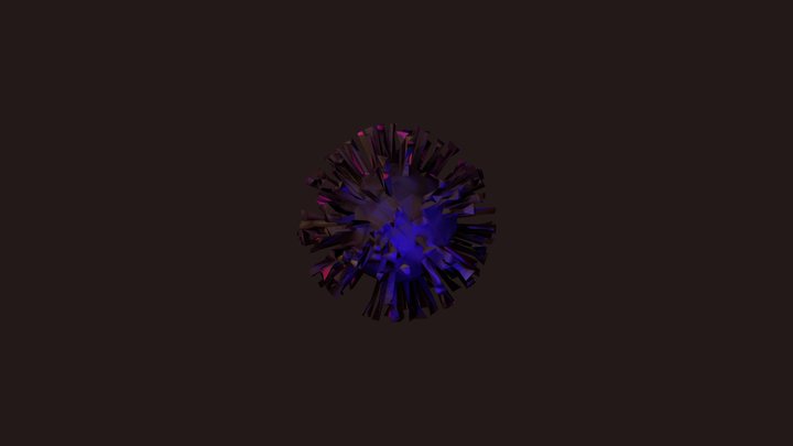 Covid Lowpoly 3D Model
