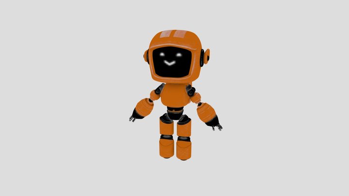 Orange Bot 3D Model