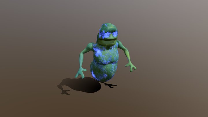 Glowing Ghost (animated ver.) 3D Model