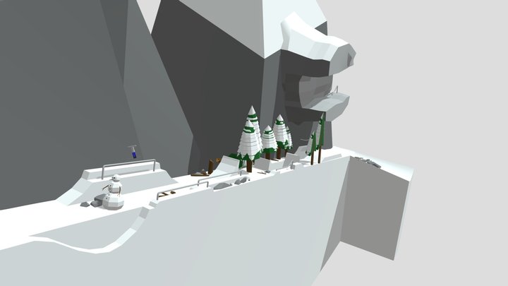 Concept Snowboard Game 3D Model