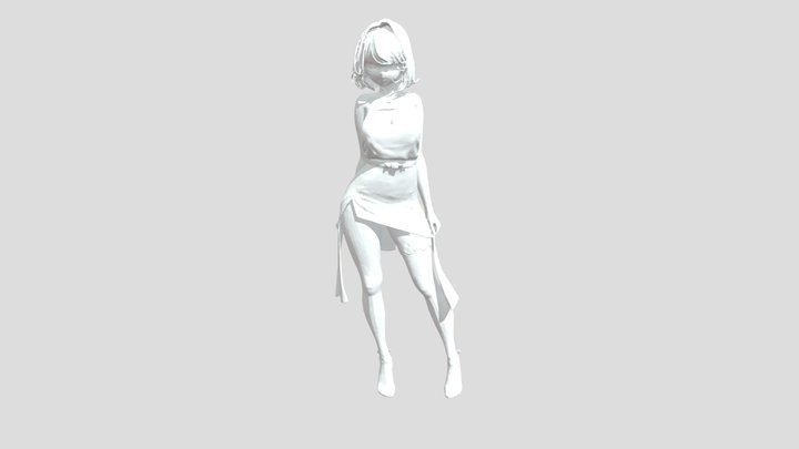 Enigmatic Elegance on the Staircase 3D Model