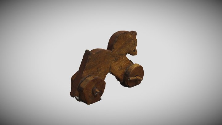 Wooden Horse Toy - Reviving Karanis In 3D 3D Model