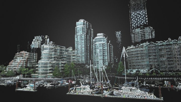 Downtown Vancouver, BC - from water 3D Model