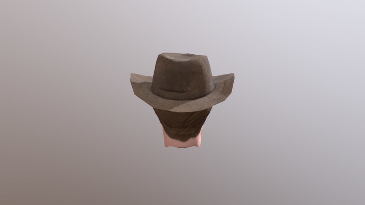 Stylised Western Character Bust 3D Model