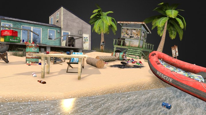 Beach Party Aftermath | DAE End Assignment 3D Model