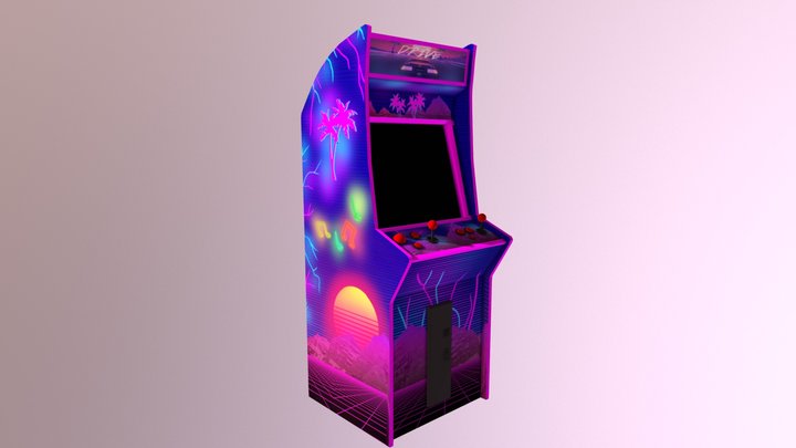 Arcade 80's neon 3D Model