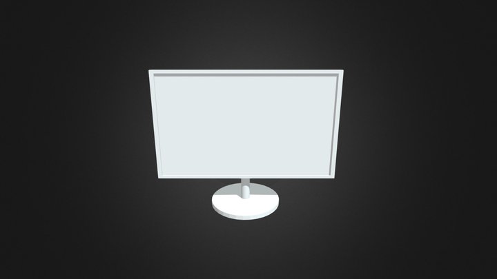 Not textured monitor 3D Model