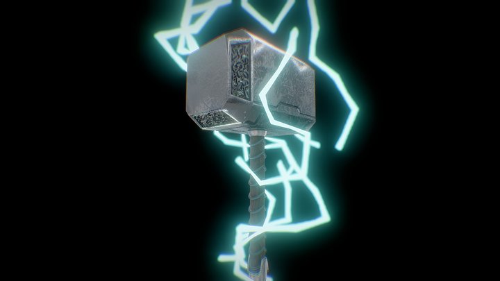 Thor's Hammer + Thunder – Free 3D Model STL