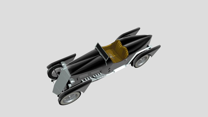 Vintage Car_Textured 3D Model