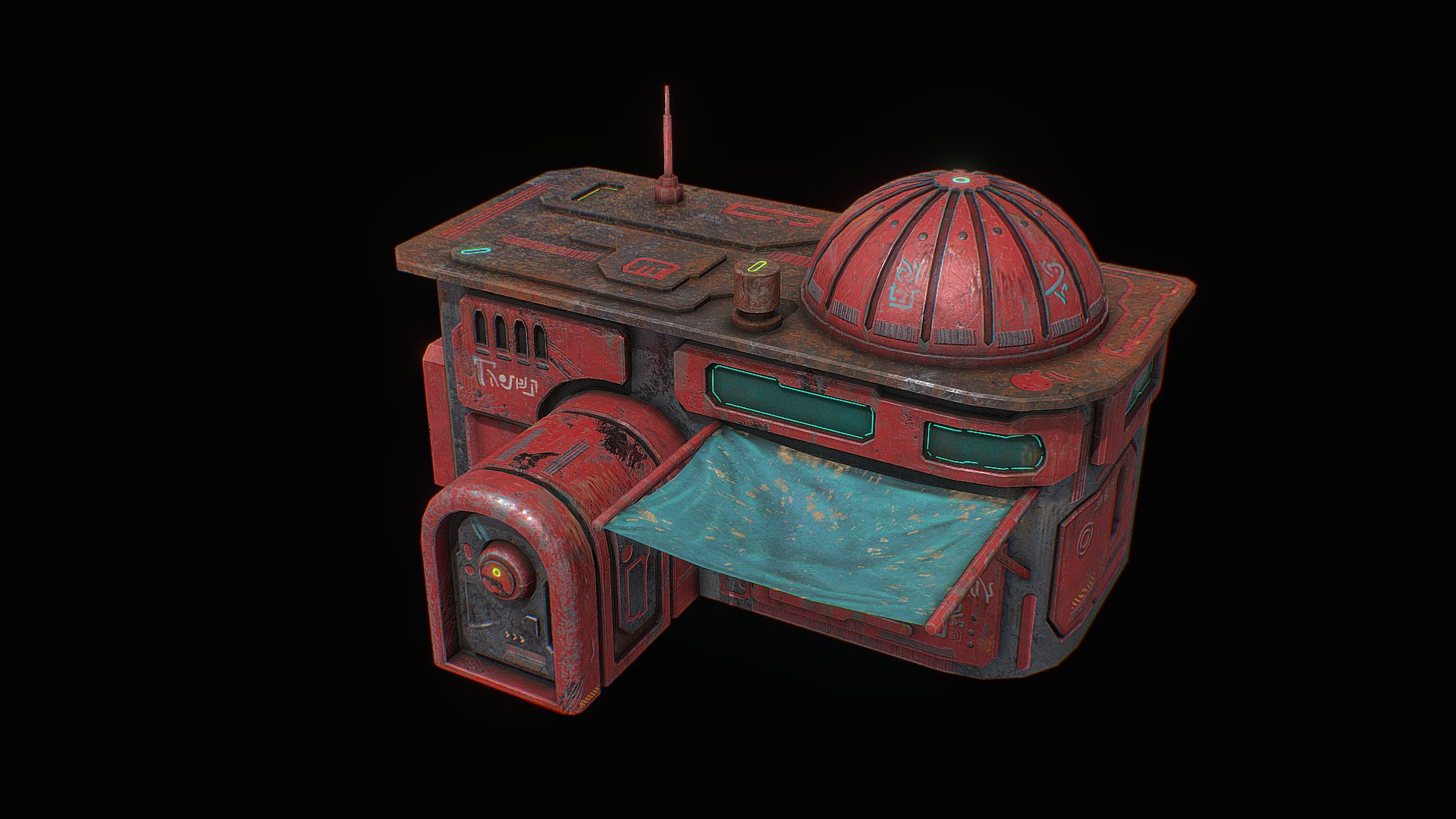 Low poly sci fi market building 1 - 3D model by Alexandr33D (@vympel ...