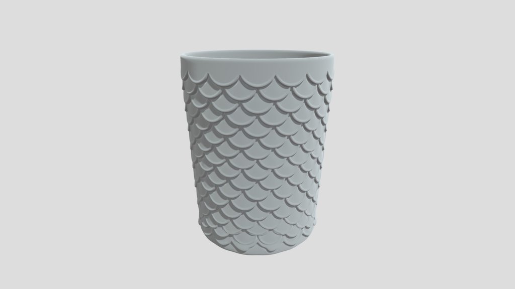 Mermaid Scale Ceramic Vase