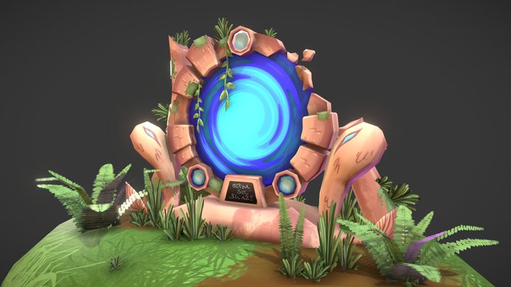 Magic Ruined Portal 3D Model