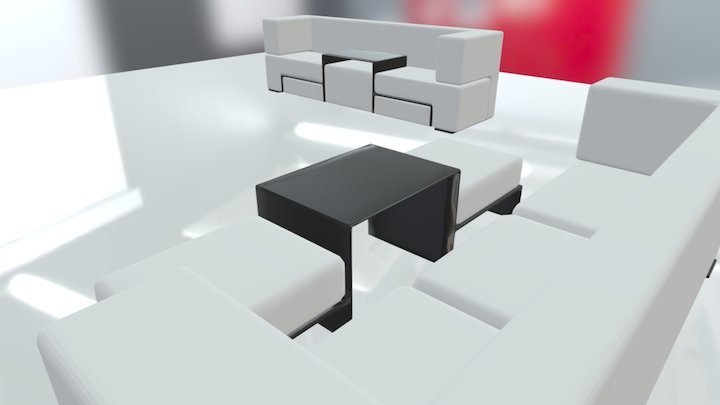 Sofá Decorativo 3D Model