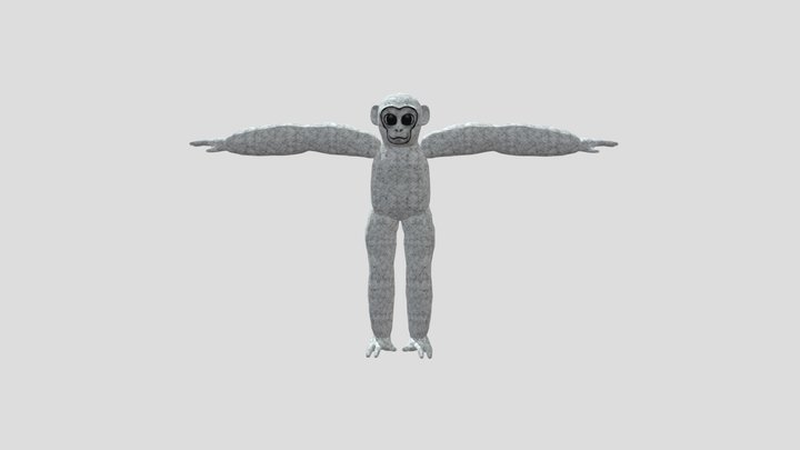 Ape PlayerModel With Legs 3D Model