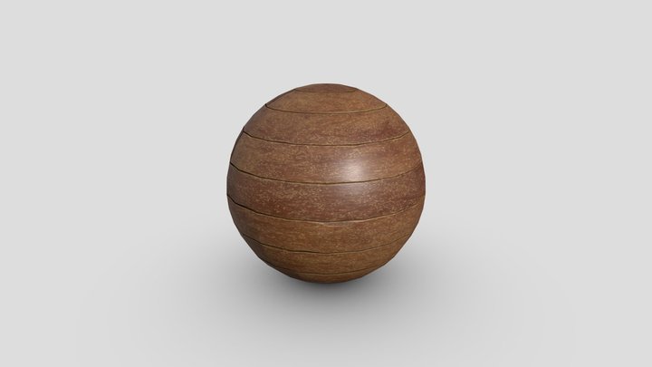 wooden plank floor - ( material ) 3D Model