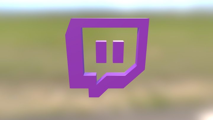 Twitch Logo - 2 3D Model