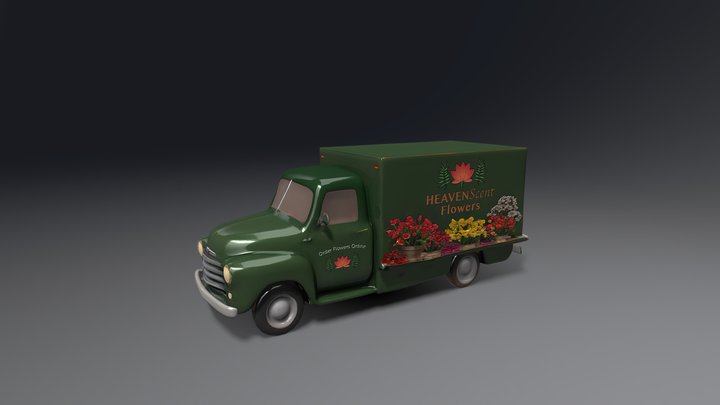 HeavenScent Flowers - Flower Truck 3D Model