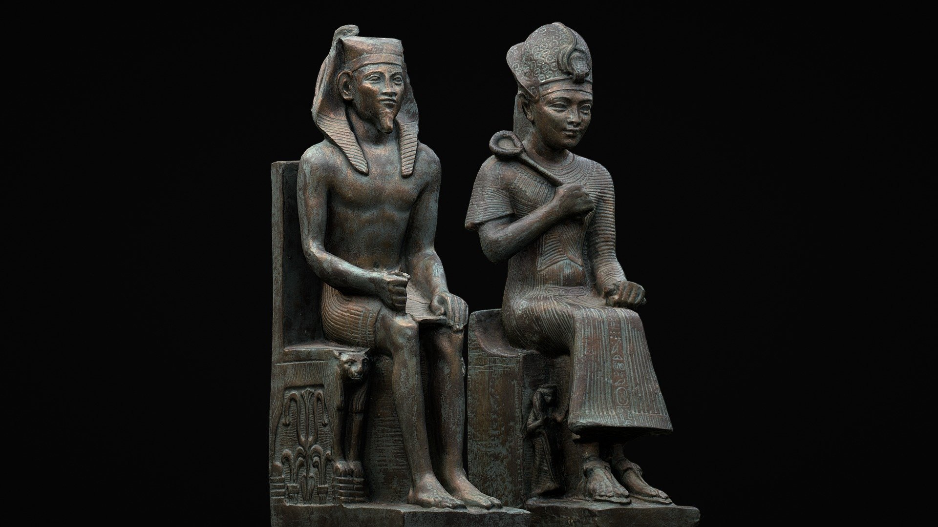 Pharaohs Khafre, God Horus & Ramesses II.