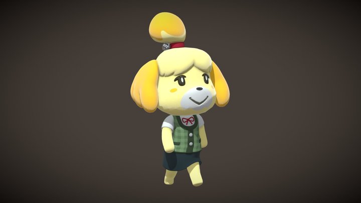 Isabelle Fanart - Animal Crossing: New Leaf 3D Model