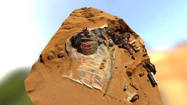 Salvation Mountain with Maps Made Easy 3D Model